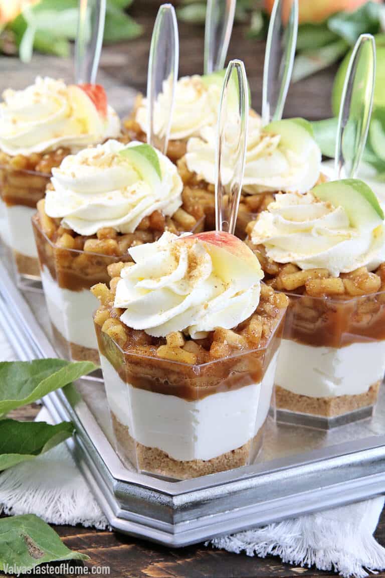 No Bake Caramel Apple Pie Cheesecake Parfaits Valya S Taste Of Home