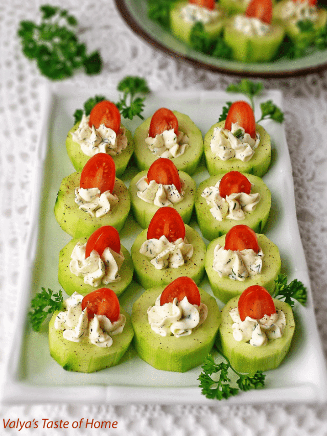 Cucumber Bites Appetizers Valya S Taste Of Home