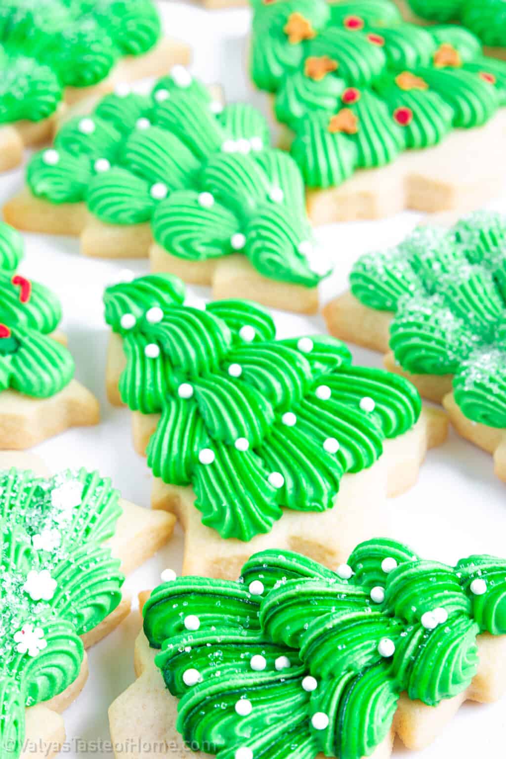 The Best Christmas Tree Sugar Cookies Easy Festive Recipe