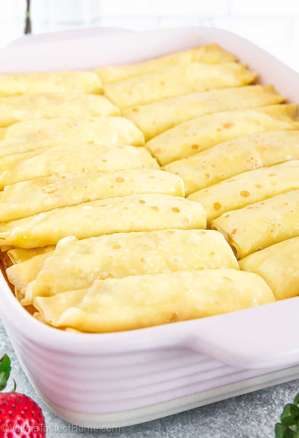 Authentic Nalisniki (Ukrainian Crepes with Cheese Filling)