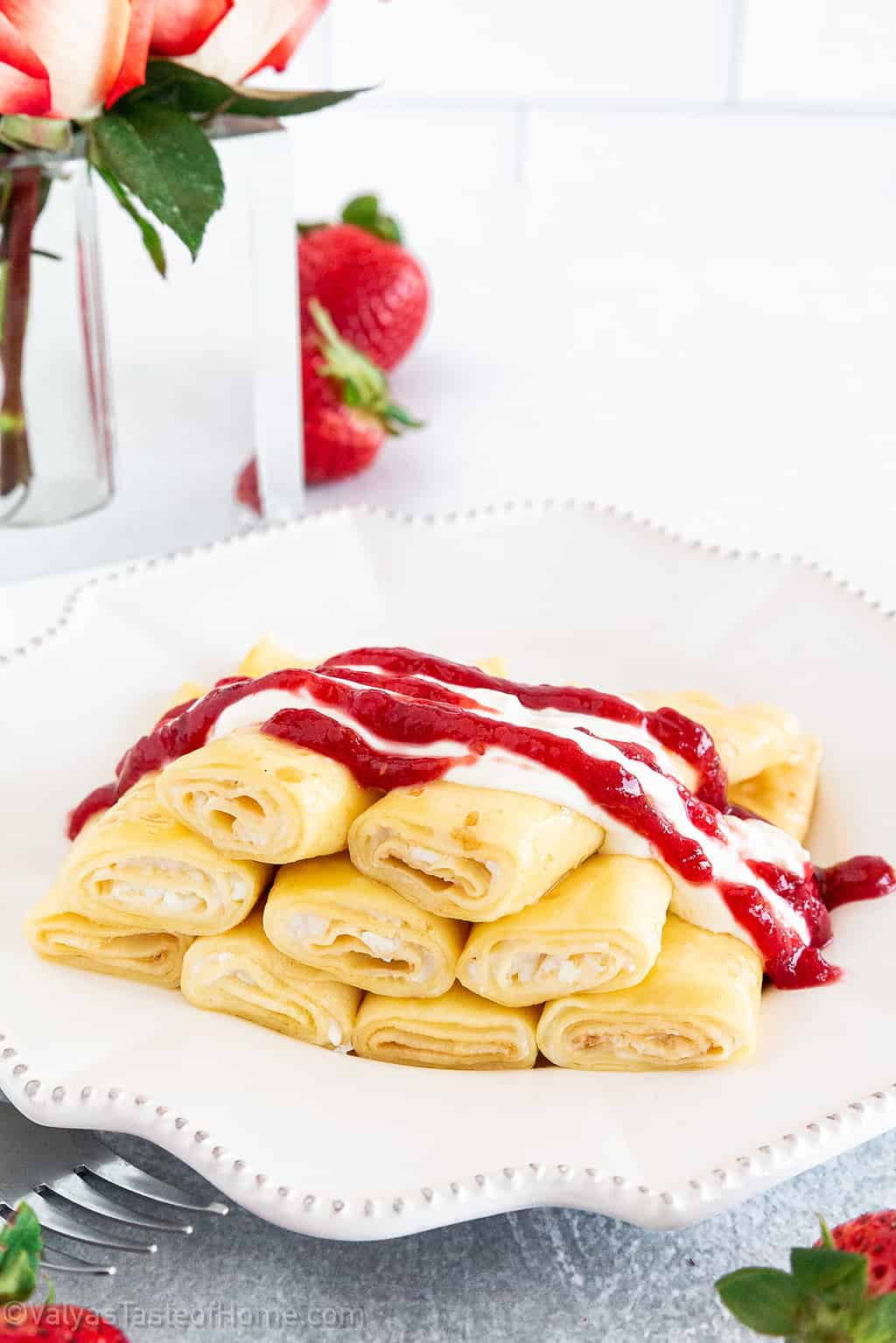 Authentic Nalisniki (Ukrainian Crepes With Cheese Filling)