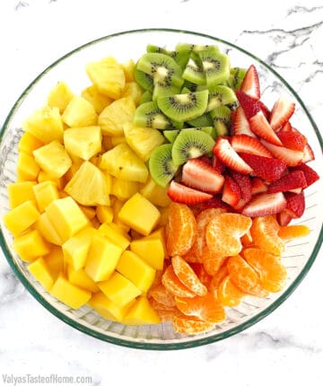 Easy Tropical Fruit Salad (with the Perfect Salad Dressing)