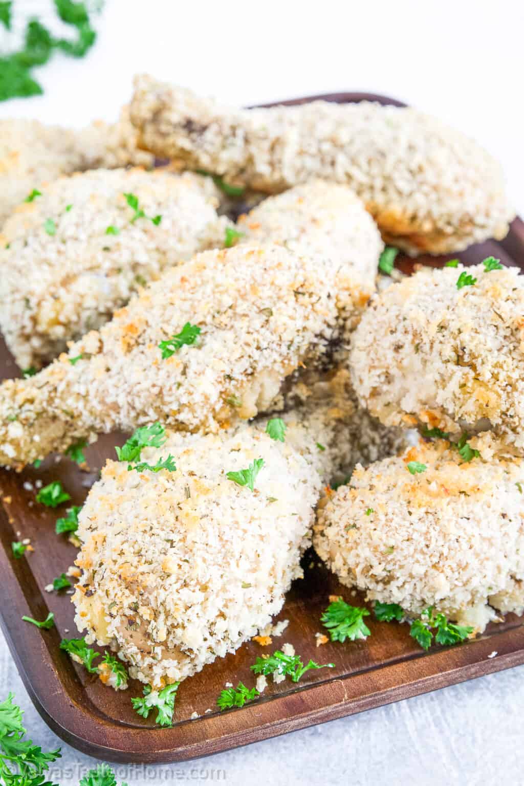 Crispy Baked Breaded Chicken Drumsticks (Super Easy!)