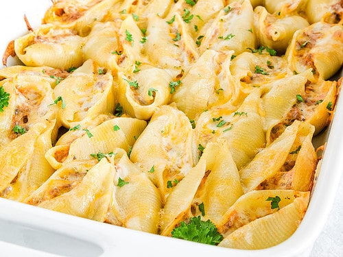 Mediterranean Stuffed Shells Loaded With Feta Cheese And