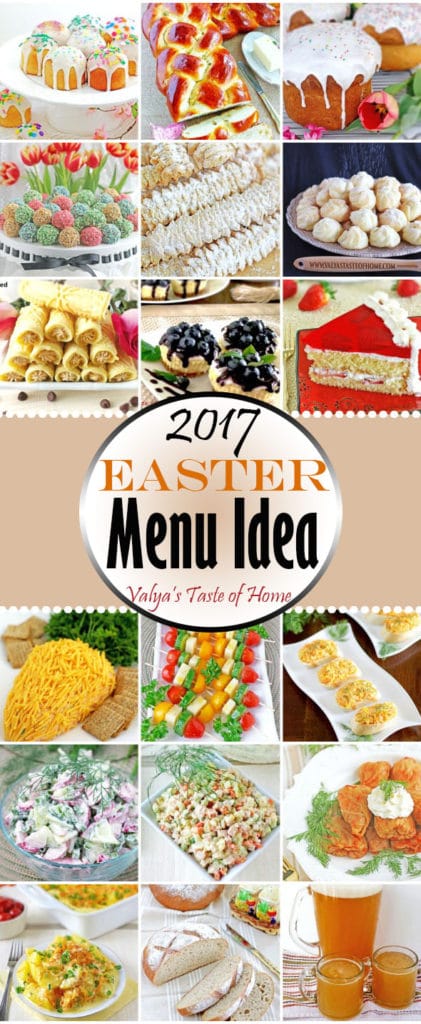 2017 Easter Menu Ideas - Valya's Taste of Home