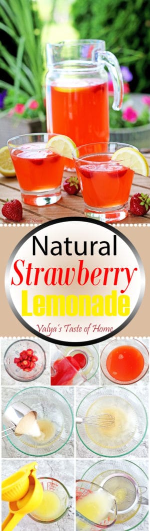 Natural Strawberry Lemonade Recipe Valya S Taste Of Home