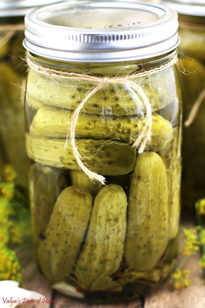 Easy Canned Dill Pickles Recipe - Valya's Taste of Home