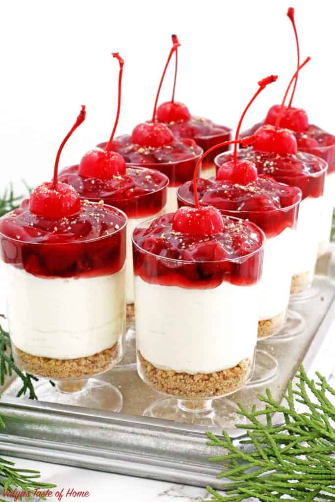 No Bake Cherry Cheesecake Parfaits - Valya's Taste of Home