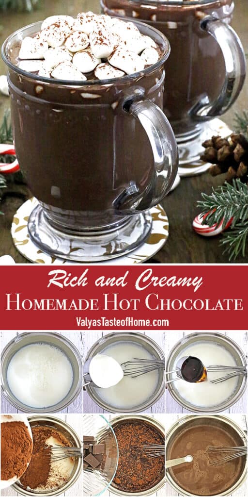 Rich and Creamy Homemade Hot Chocolate - Valya's Taste of Home