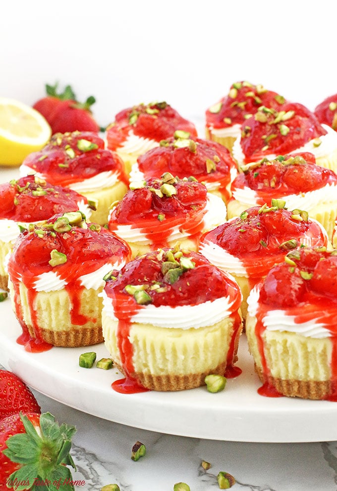 Strawberry and Cream Mini Cheesecakes « Valya's Taste of Home