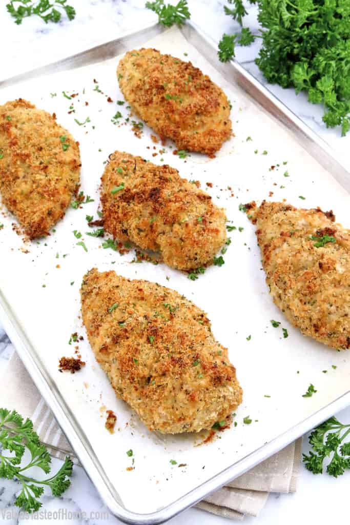 Super Easy Crusted Parmesan Chicken (Perfectly Golden-Brown)