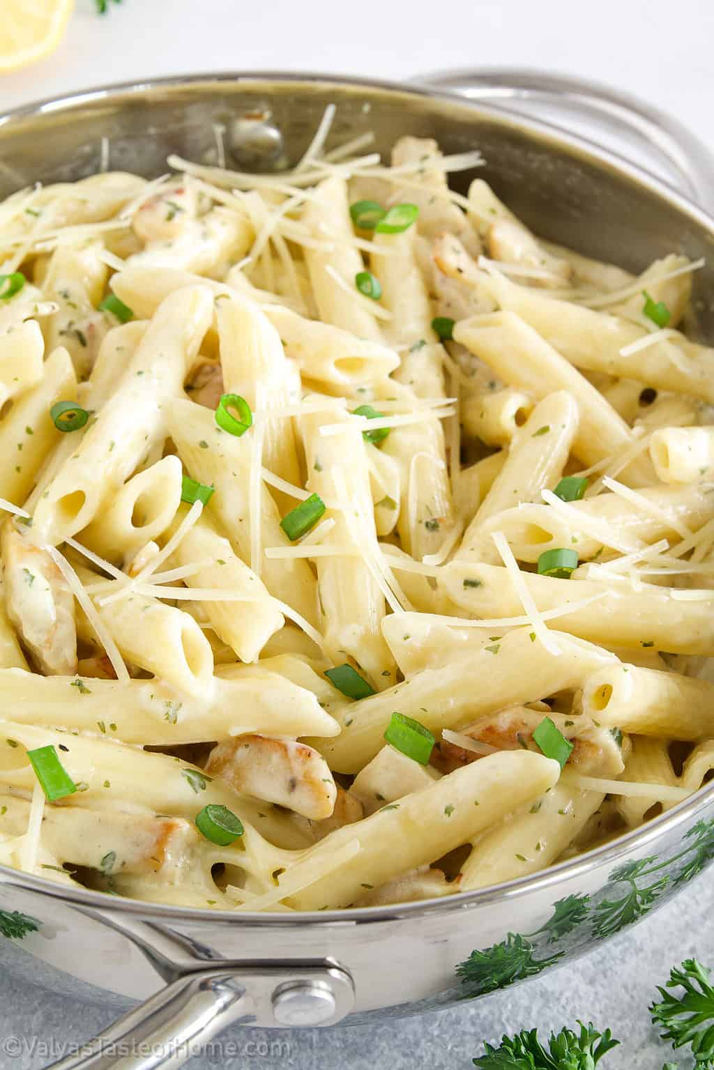 Creamy Garlic Chicken Pasta Quick And Easy Recipe