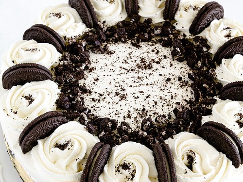 décoration de cheesecake oreo