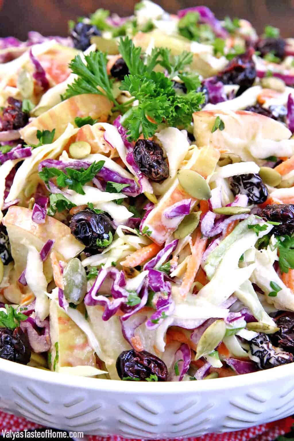 Easy Apple Cranberry Slaw (Perfect Holiday Side Dish)